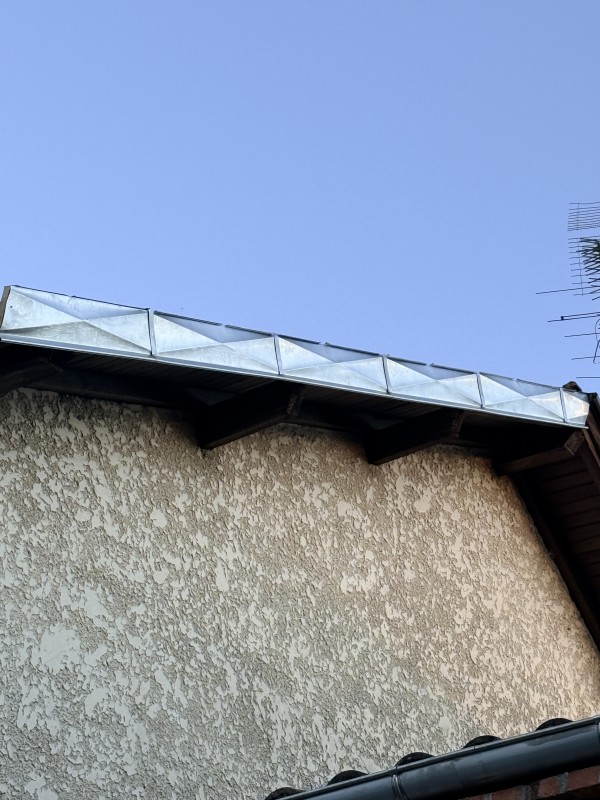 rive de bandeaux en zinc pointe de diamant 